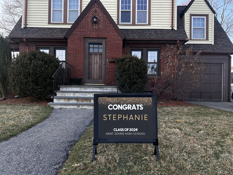 Graduation Glitter Yard Sign