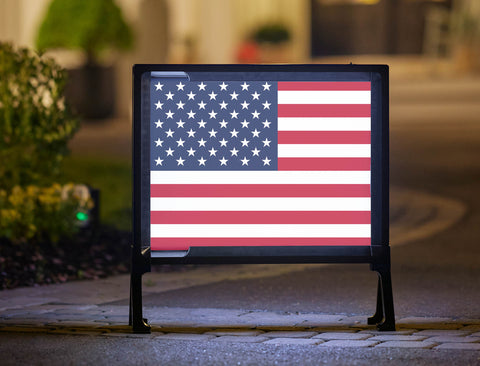 USA Flag Yard Sign