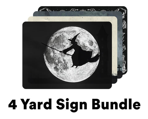 Spooky Halloween Yard Sign 4 Pack