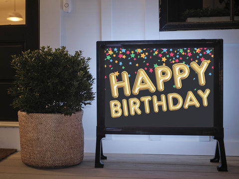 Balloon Birthday Yard Sign