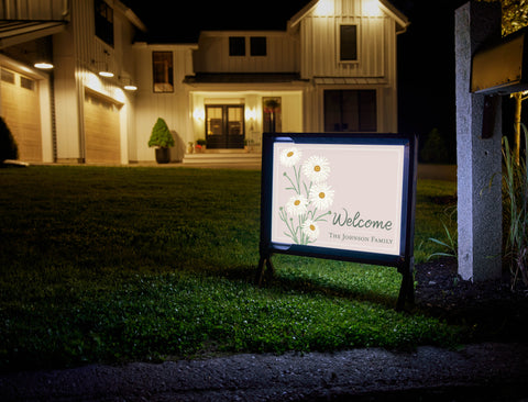 Bouquet Welcome Custom Lumilawn Sign