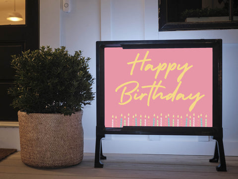 Candle Birthday Yard Sign