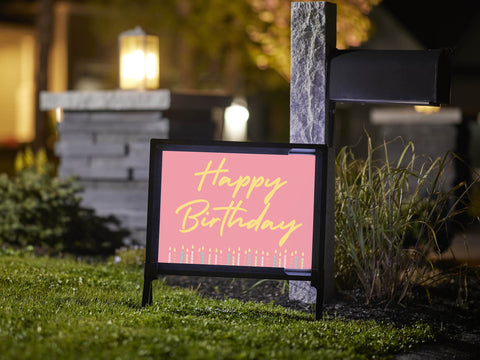 Candle Birthday Yard Sign