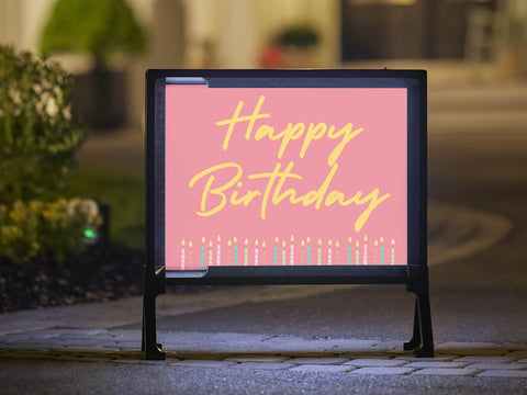 Candle Birthday Yard Sign