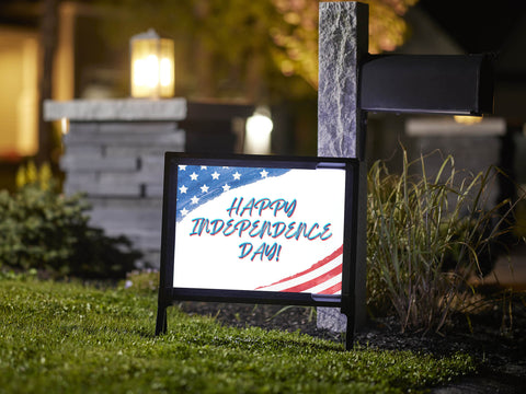 Framed Flag Yard Sign