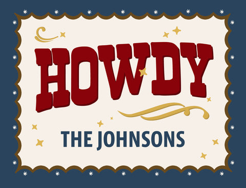 Howdy Custom Lumilawn Sign