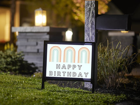 Rainbow Birthday Yard Sign