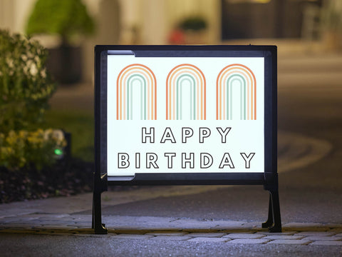 Rainbow Birthday Yard Sign