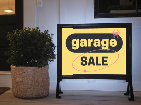 Retro Garage Sale Lumilawn Sign