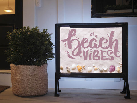 Sandy Beach Vibes Yard Sign