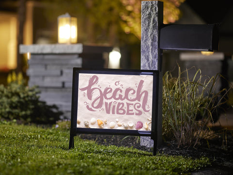 Sandy Beach Vibes Yard Sign