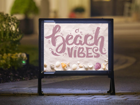 Sandy Beach Vibes Yard Sign