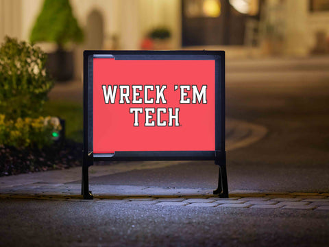 Texas Tech Wreck 'Em Red Yard Sign