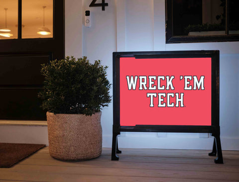 Texas Tech Wreck 'Em Red Yard Sign