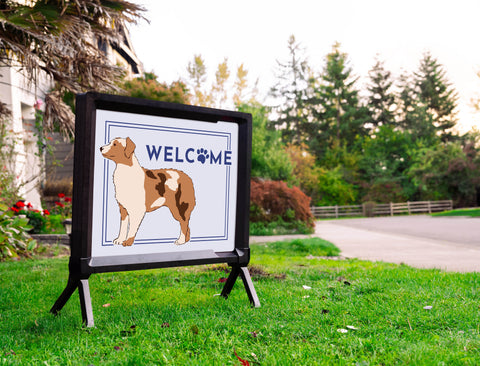 Welcome Dog Lumilawn Sign