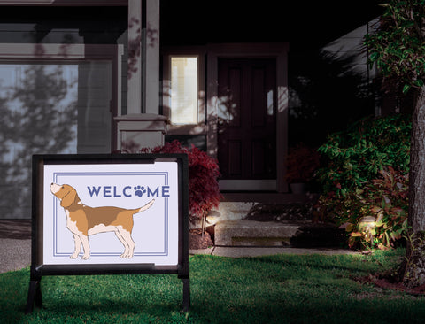 Welcome Dog Lumilawn Sign