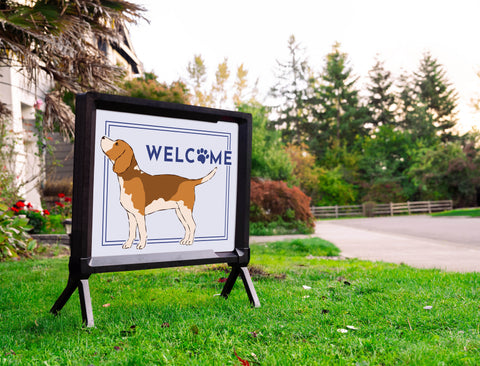 Welcome Dog Lumilawn Sign