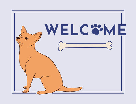 Welcome Dog Lumilawn Sign