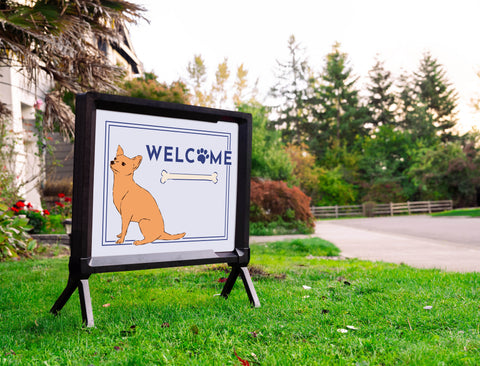 Welcome Dog Lumilawn Sign