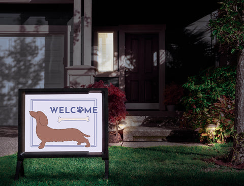 Welcome Dog Lumilawn Sign