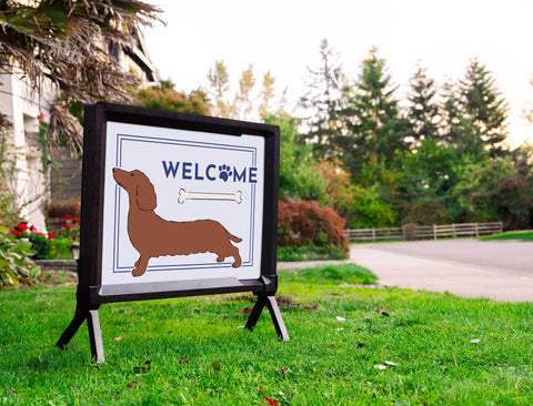 Welcome Dog Lumilawn Sign