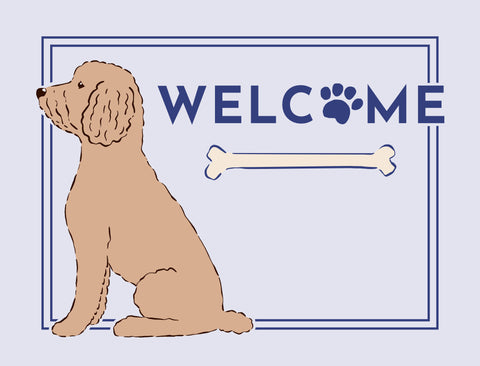 Welcome Dog Lumilawn Sign