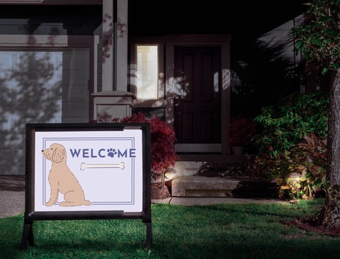 Welcome Dog Lumilawn Sign