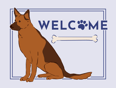 Welcome Dog Lumilawn Sign