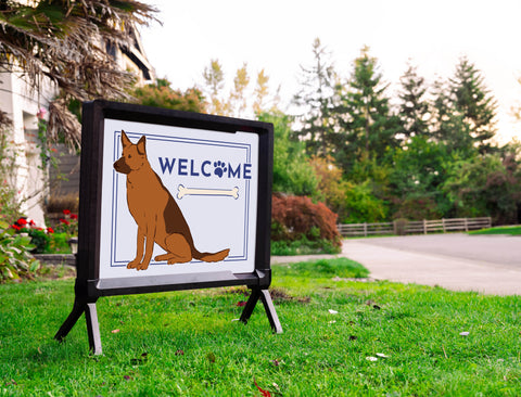 Welcome Dog Lumilawn Sign