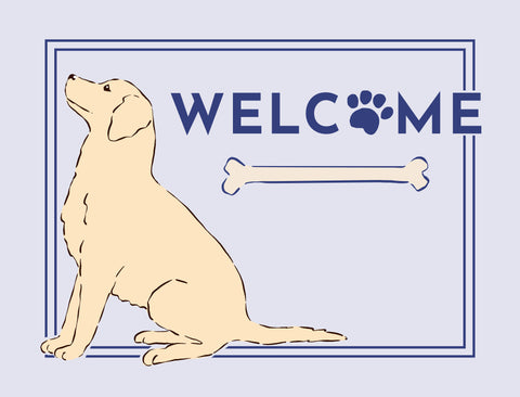 Welcome Dog Lumilawn Sign