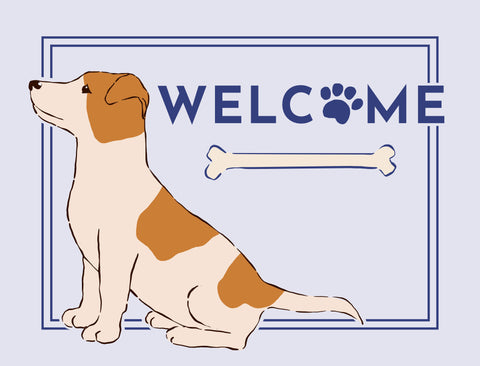 Welcome Dog Lumilawn Sign