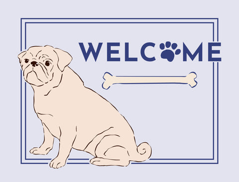 Welcome Dog Lumilawn Sign