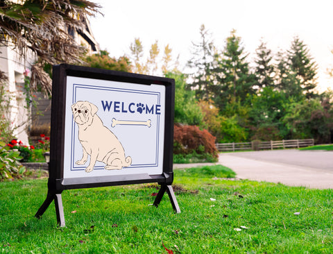 Welcome Dog Lumilawn Sign