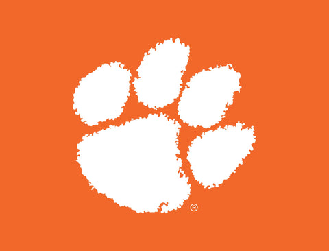 Clemson Paw Print Orange Yard Sign