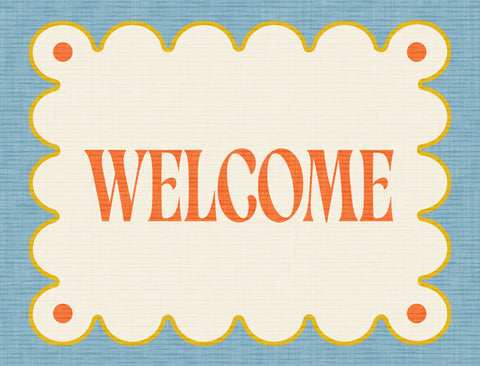 Scalloped Welcome Lumilawn Sign