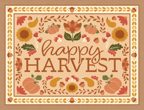 Happy Harvest Crops Autumn Lumilawn Sign