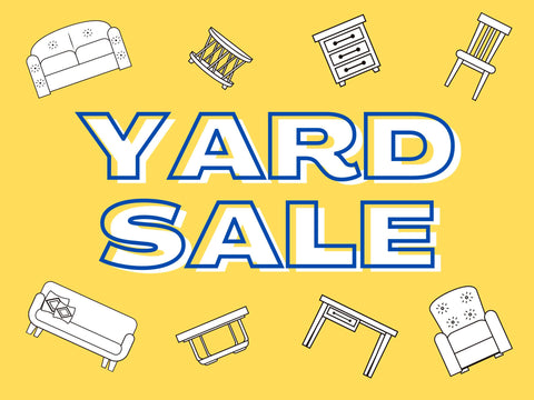 Line Art Yard Sale Yard Sign