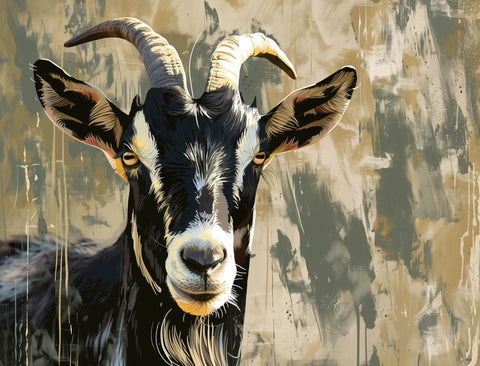 Goat's Eye Portrait Animal Yard Sign