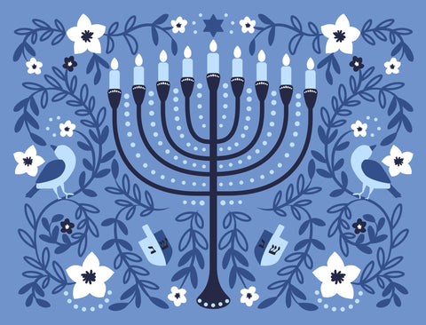 Hanukkah Menorah Lumilawn Sign