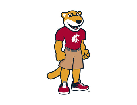 Washington State Red Shirt Mascot White Lumilawn Sign