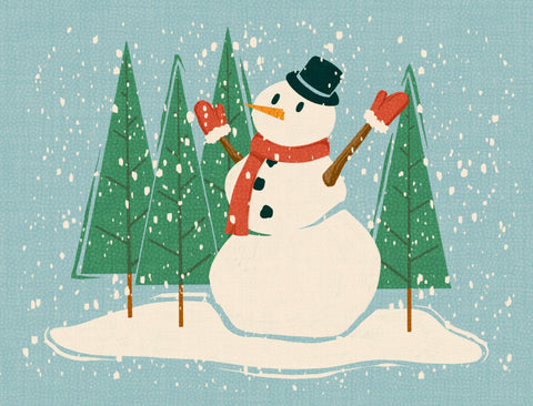 Winter Snowman Lumilawn Sign