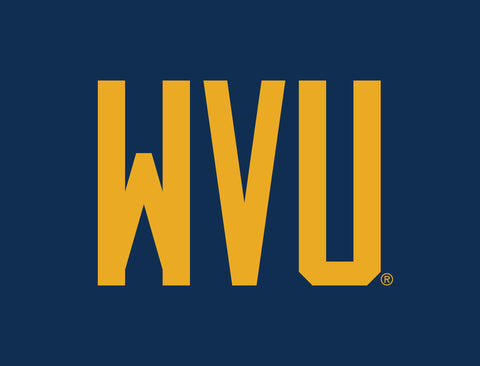 West Virginia WVU Wordmark Blue Yard Sign