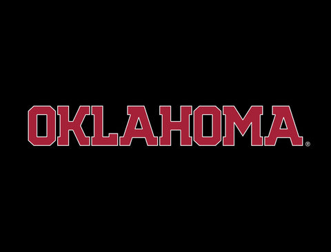 Oklahoma Athletics Wordmark Black Lumilawn Sign