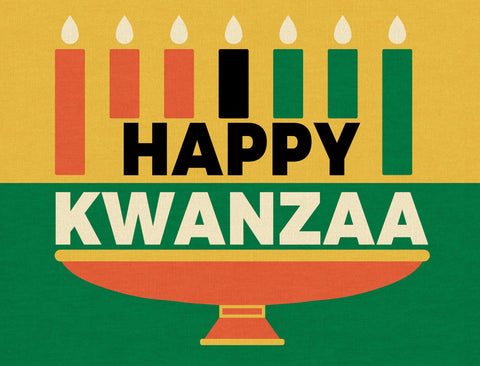 Happy Kwanza Kinara Lumilawn Sign