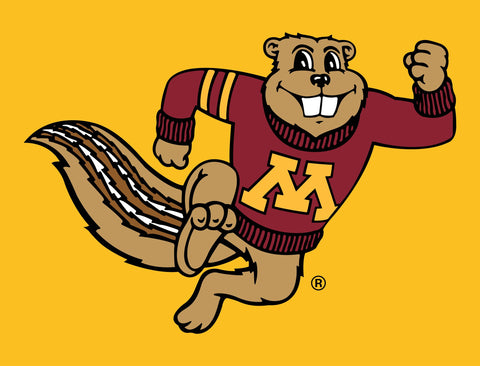 Minnesota Goldy Gopher Gold Yard Sign