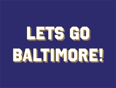 Baltimore Professional Football Fandom Yard Sign