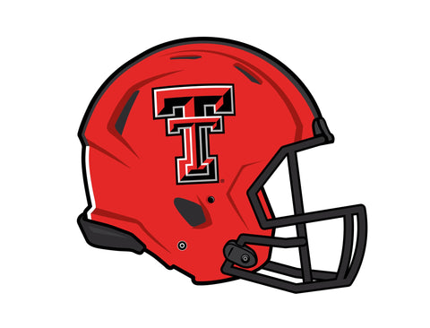 Texas Tech Red Helmet White Lumilawn Sign