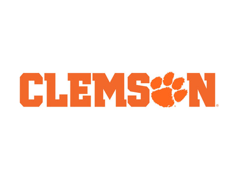 Clemson Paw Wordmark White Lumilawn Sign