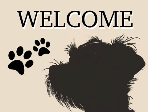 Welcome Scotty Dog Silhoutte Yard Sign