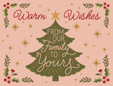 Warm Wishes, From Our Family To Yours Lumilawn Sign